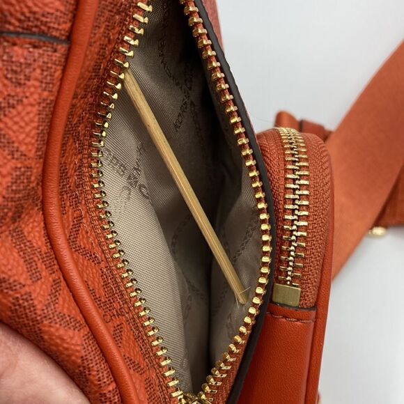 WOMENS Michael Kors Orange Crossbody Camera Bag Purse - Picture 9 of 11